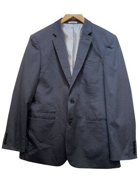 Express Men's Fitted Photographer Sport Blazer Coat Size 40R Gray Long Sleeve